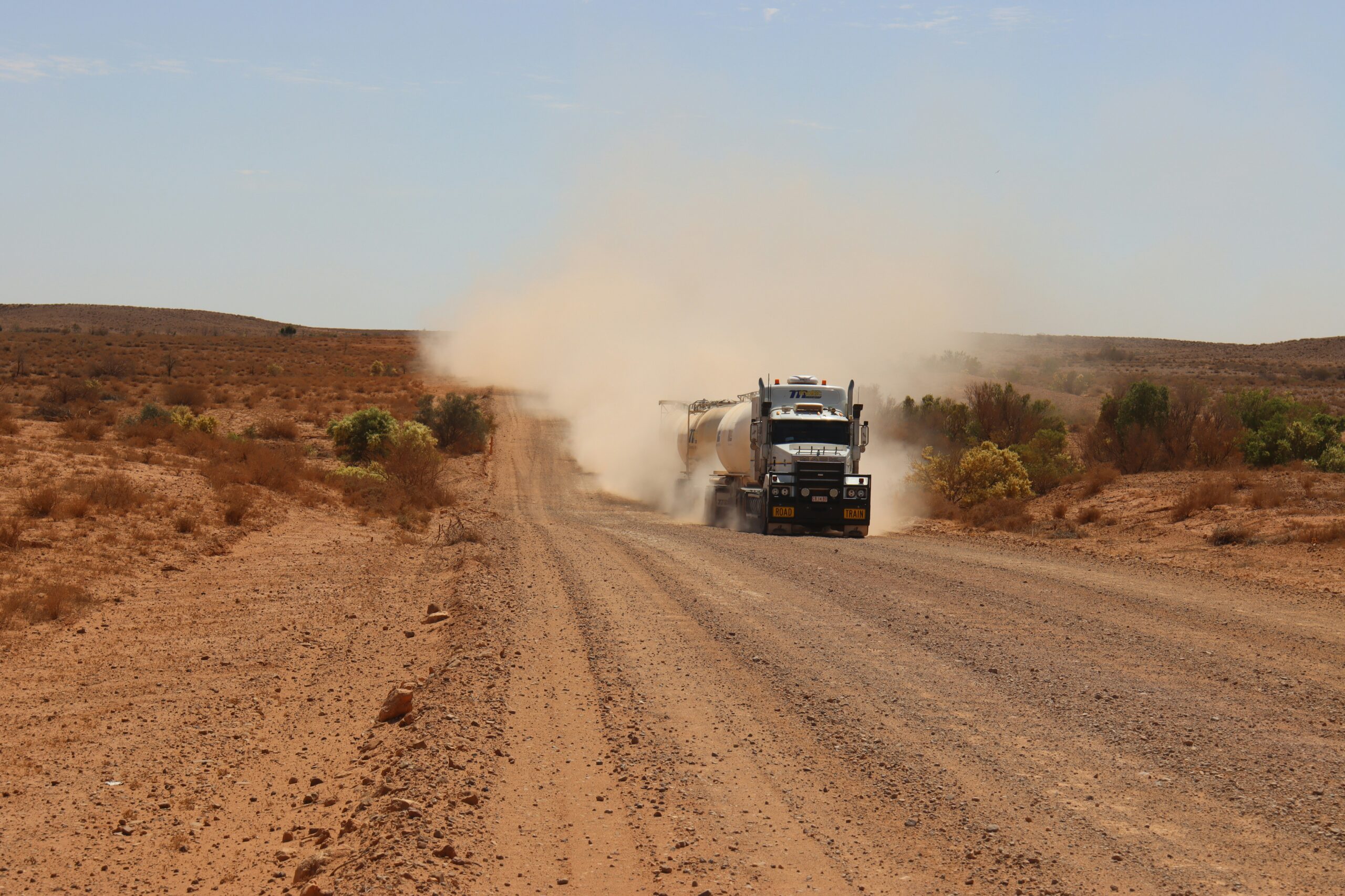 Freight truck travelling south from Moomba on the Strzelecki Track